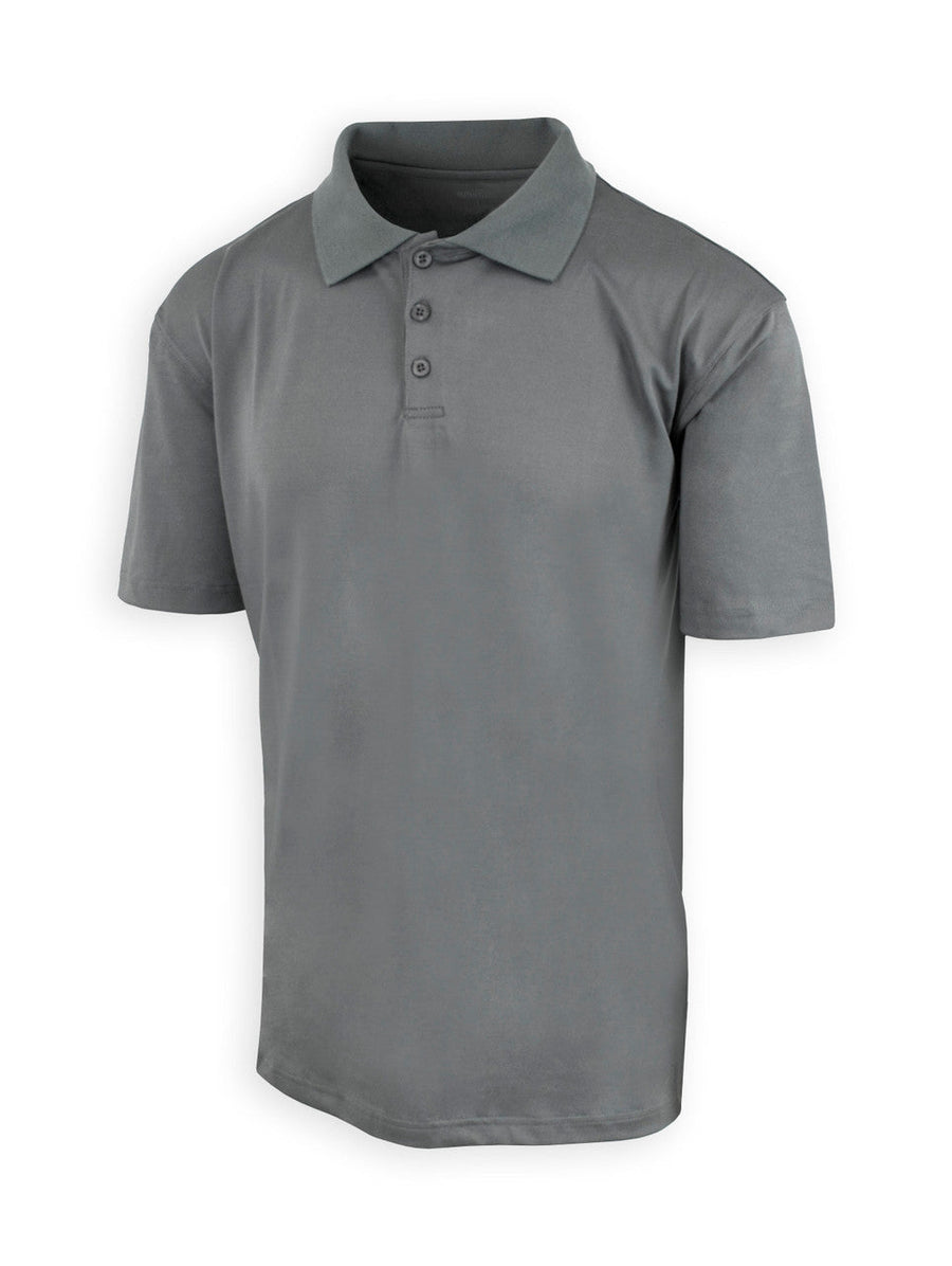 Grey Youth Poly Polo