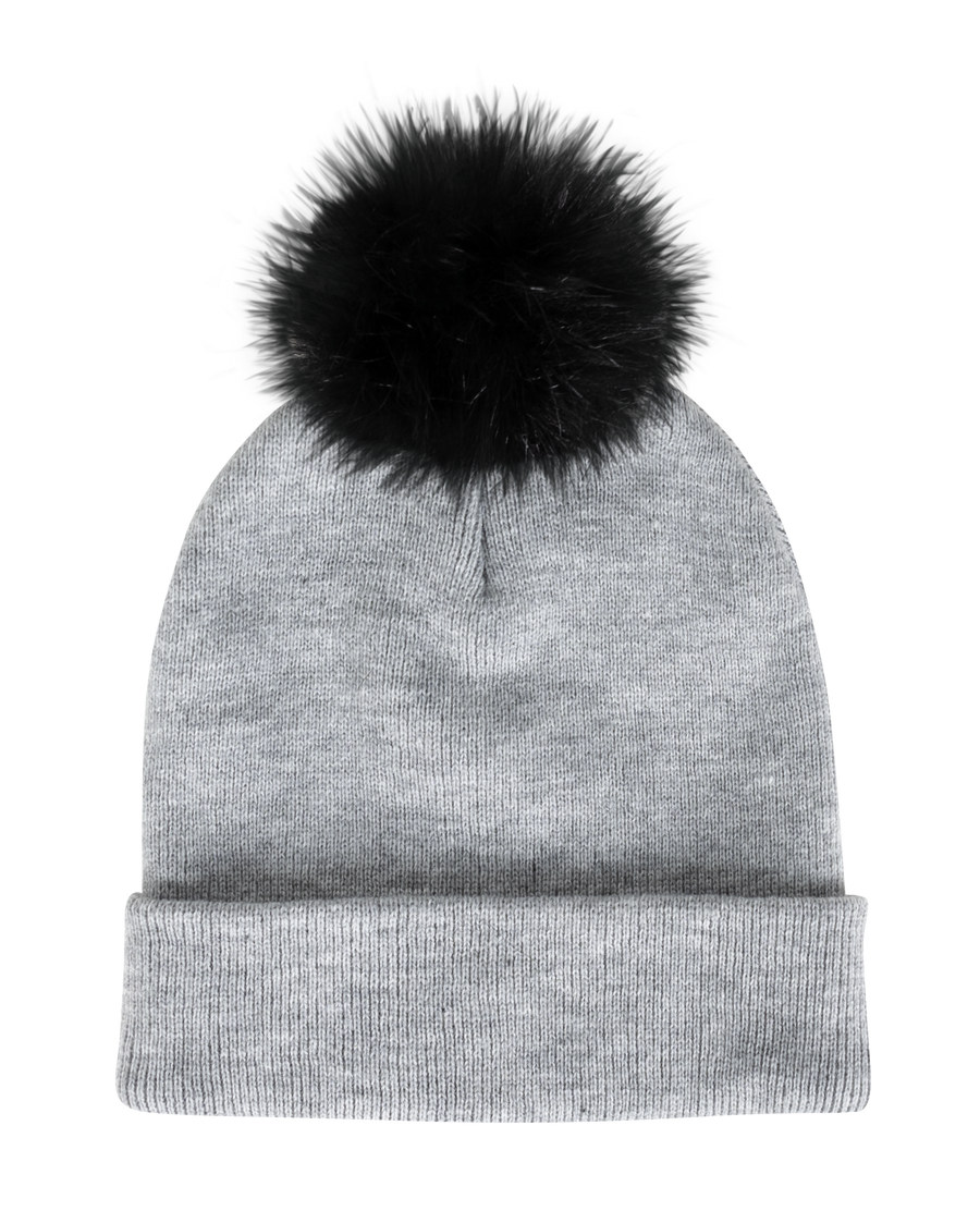 Clara Fur Pom Beanie Blank