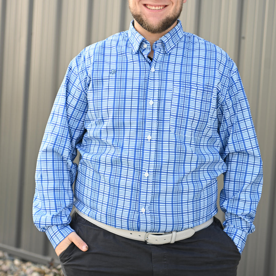 Delta Plaid Button Down