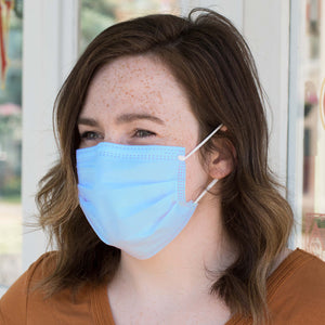 Disposable Face Mask (3 Layer w/ bendable WIRE nose piece)